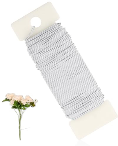 Giantree Filo Floreale Flessibile 27,7 m/37,6 m, Calibro 22 per Fioristi, Fai Da Te, Composizioni, Bouquet, Steli Avvolgenti, Ghirlande Di Natale e Alberi