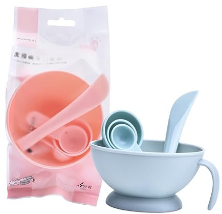 Ipetboom Ciotole Per Maschera Viso in Silicone Alimentare Con Misurino e Paletta Set Beauty Mask Rosa Strumenti Skincare Facile Da Usare Per Cura Viso e Regalo
