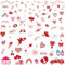 craspire 8 Blatt Herz-Wandaufkleber, Valentinstag-Aufkleber, Jahrestag, Fensteraufkleber, Rosa PVC, Wasserdicht, Selbstklebende Wandaufkleber, Abnehmbar, Für Fensterdekoration, Treppenhaus