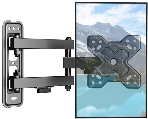 PUTORSEN supporto a parete per monitor per schermi da 13 a 32 pollici, supporto a parete regolabile, orientabile e inclinabile, sostiene fino a 20 kg, VESA 75x75/100x100 mm