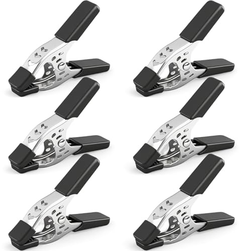 HORUSDY 6-Piece 6 inch Spring Clamp, Heavy Duty Spring Metal Spring Clamps, 2.5 - inch Jaw opening (6-Piece)