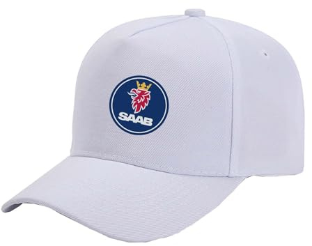 WDGYZZXJ Feuchtigkeitsableitende Papa-Mütze Für SAAB Plaintone Weiche Trucker-Mütze Pferdeschwanzloch Unisex-Baseballkappe Atmungsaktive Fitness-Ballkappe-White||One Size
