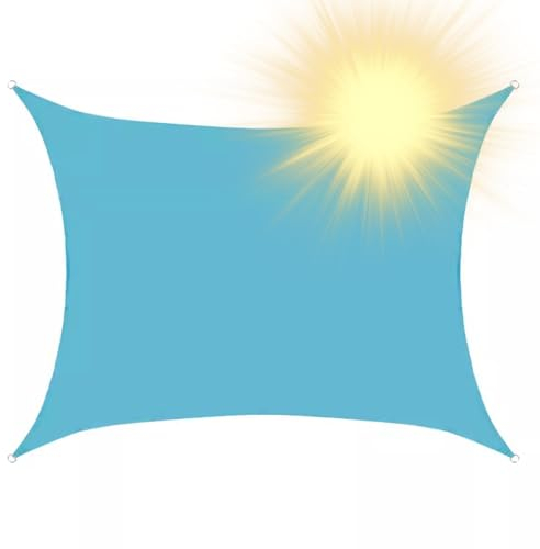 Sonnensegel Rechteckig Wasserdicht 5x7m, Sonnentuch Schattensegel, Sonnenschutz für Pergola UV-Schutz Beschattung Terrasse für Balkon, Pool, Garten, Sonnensegel