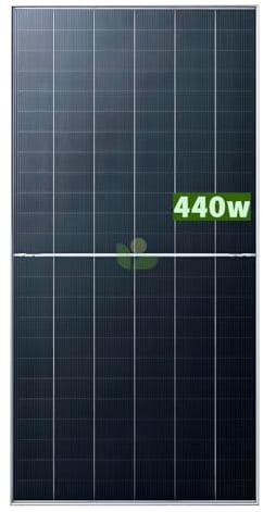 Solarmodule 440W Bifazial pv Solarpanel Schwarz
