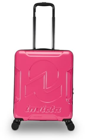 Invicta Trolley Viaggio - Bagaglio a Mano - Rosa - 33 Litri, Rigido da Cabina con 4 Ruote Girevoli