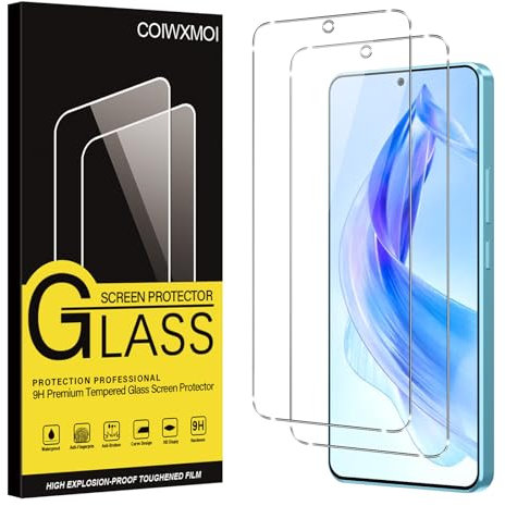 Coiwxmoi 2 Piezas Protector Pantalla para Honor 90 Lite 5G Cristal Templado Dureza 9H Antiarañazos Antihuellas Sin Burbujas Ultra HD Transparente Ultra Resistente Vidrio Película