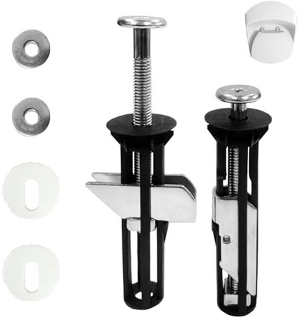 Toilet Seat Fixing Bolts, Universal Toilet Seat Fastener Bolt Kit, Heavy Duty Toilet Cover Screws Replacement Kit, Easy Installation & Maintenance Accessories for Toilet Seat Fittings