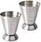 Messung von Bechern Krüge, 2pcs Jigger für Barkeepending 75 ml Edelstahl -Cocktail Messung Tasse mit skaliertem professionellem Cocktail Jigger Bartending Accessoires