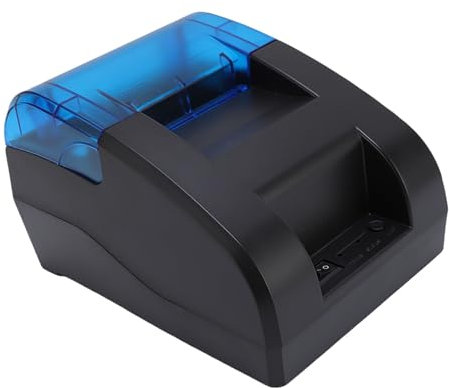 Bewinner POS -Drucker, Tragbarer 58 -mm -Thermo -Quittungsdrucker, USB- und BT -Verbindung, Tintenless Restaurant Küchendrucker für ESC/POS (EU-Stecker)