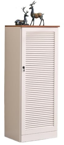 FZL02068LM Freistehend Einfacher moderner Eingangsbereich, atmungsaktive Fensterläden, eintüriger Haushaltsschuhschrank, verstellbares Schuhregal Organizer(Weiß)