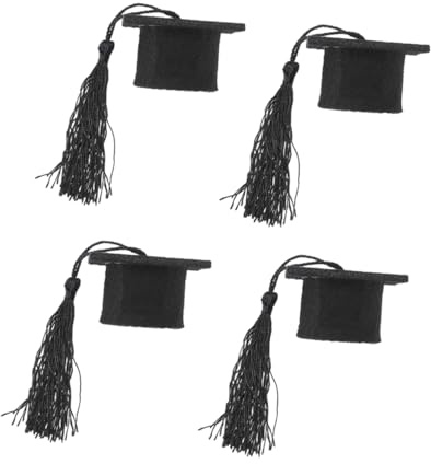 Garneck 4pièces Mini-Casquettes De Doctorat Décoratives Capsules De Bouteilles Créatives Coiffes De Poupées Stylisées