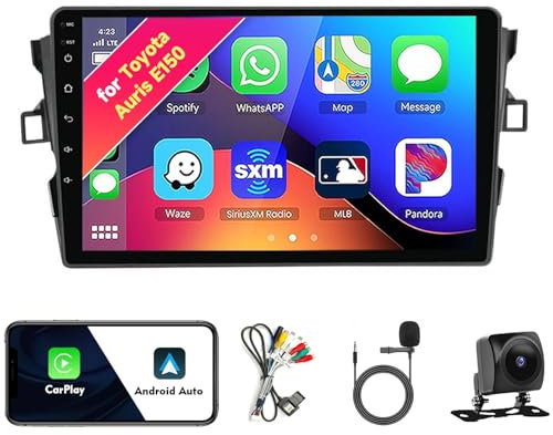 Radio estéreo para Toyota Auris E150 2006-2012, Android 13, Pantalla táctil IPS de 9 con CarPlay y Android Auto, navegación GPS, DSP, SWC, cámara WiFi 5G(4Core 1+32GB)
