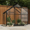 Générique Serre en Verre Anthracite 155x103x191 cm Aluminium,Serres de Jardin,70.58KG-3082333