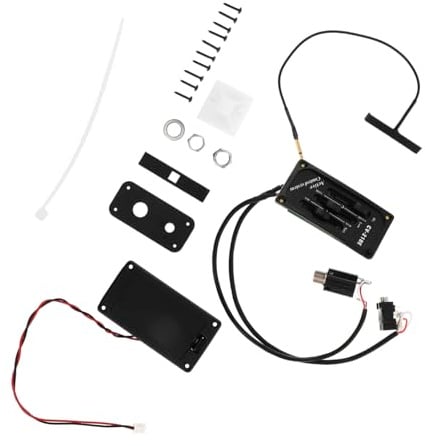 EPIGEIST Piezo Inkl Batteriebox Tonabnehmer Schwarzer für Elektrische Violine mit Nahtloser Verstärker Verbindung Metall und Kunststoff Materialien für Bühne und Auftritte