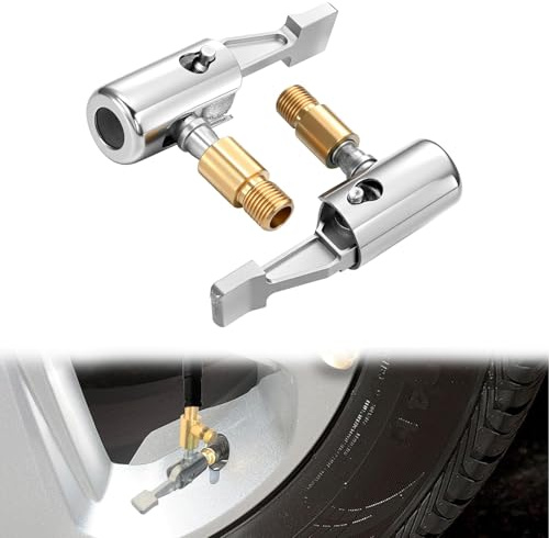 AIWXEEU 2 Pcs Tire Air Chucks, Lock on Air Chuck, Tire Inflation Accessories, Tyre Inflator Adaptor for Motorcycles, Bike, Truck