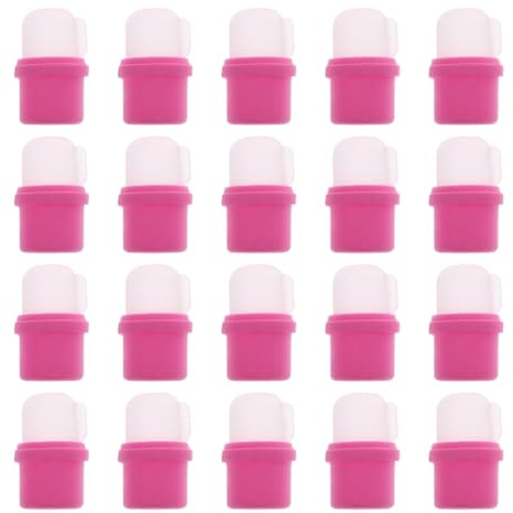 UKCOCO Professionelle Nagellackentferner Nagelkappen Satz 20 Tragbare Soak Off Nagelentferner Kappen Wiederverwendbare Nagelabdeckungen für Maniküre und Künstliche Nägel Passend