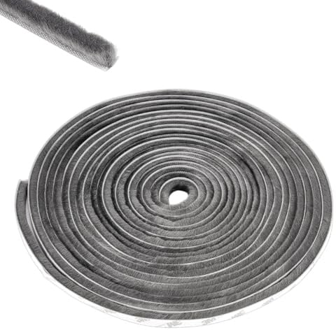 AHANDMAKER 33Ft (10m) Brush Weather Stripping for Garage Door Frame and Exterior Doors Draft Stopper Plastic Gap Filler Seal Strip for Sliding Glass Door Noise Blocker Barrier
