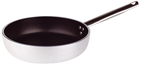 Pentole Agnelli ALSA2111S40 Padella Antiaderente Diritta Spessore 5 Millimetri Con Fondo Rettificato E Manico Tubolare Inox, Diametro 40 cm