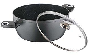 Blaumann Casserole en Aluminium forgé et revêtement en Granit - Grey Granit - 4.9 L