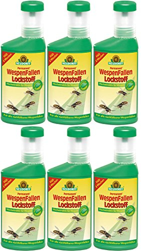 6 x 250 ml Neudorff Permanent WespenFallen Lockstoff