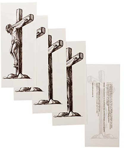10 x Jesus Christus Kreuz Tattoo - schwarzes Kreuz Tattoo (10)