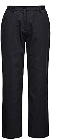 Portwest Pantalon Cuisine Femme Rachel, Couleur: Noir, Taille: L, C071BKRL