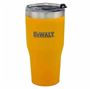 DEWALT Unisex's DXC30OZTYS Stainless Steel Travel Tumbler, Yellow, 30 Ounce