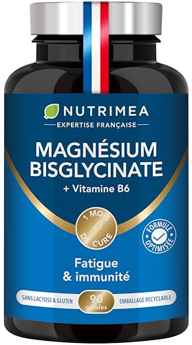 Magnésium Bisglycinate + Vitamine B6 | Sommeil, Stress, Fatigue