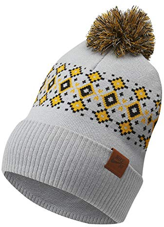 Nike U Nk Beanie Pom Utility - wolf grey, Größe:-