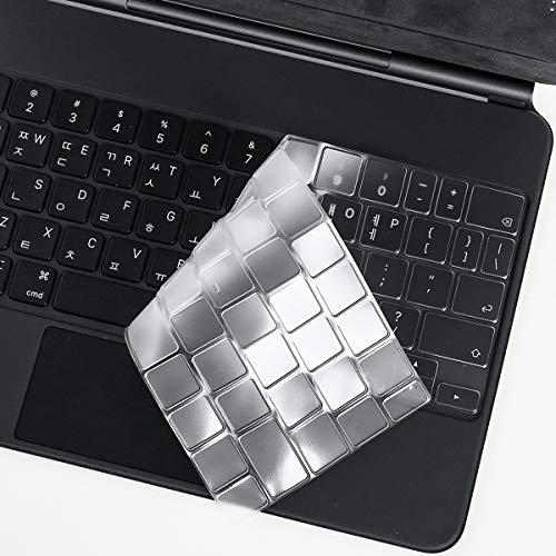 Ultradünne magische Tastaturabdeckung für iPad Air M2 2024, 2022, 2021, 2020, iPad Pro 27,9 cm (11 Zoll) M2 Magic Keyboard (4. 3. 2. Generation), iPad Air 5. 4. Generation, Tastaturschutz, TPU