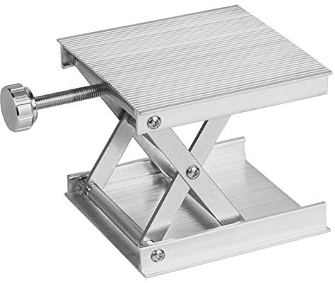 CALIDAKA Lab Scissors Jack, Stainless Steel Support Jack Platform Lift Stand Table, Aluminum Alloy Measure Tool for Science Experiment Stand