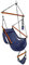 ONCLOUD Sky Chair, Deluxe Hängematte Luftstuhl Schaukel Sitz mit Kissen, Getränkehalter, Massivholz, wetterbeständig für Innen/Außenbereich, Hof, Garten, Baum, Terrasse, Veranda, 113 kg (Marineblau)