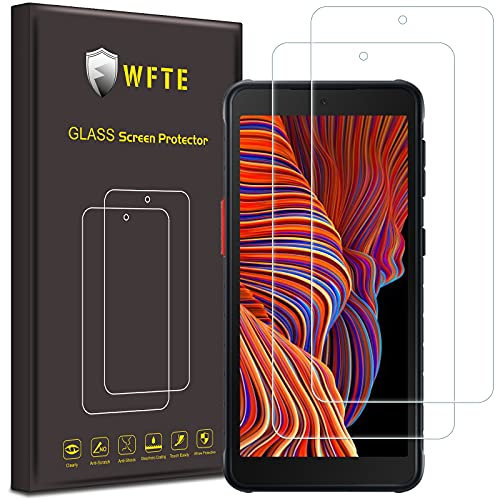 WFTE [Lot de 2] Verre Trempé pour Samsung Galaxy XCover 5, 0,26mm Film de Protection d'écran avec haute transparence à 99%, Anti-trace Protecteur avec Dureté 9H Glass