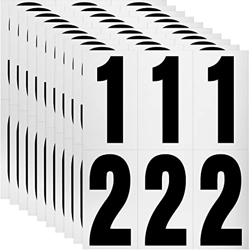 60 Numbers, Reflective Adhesive Mailbox Number Pack, 3, Waterproof Number Stickers for Signs, Door, Cars, Trucks, Home, Business, Address Number