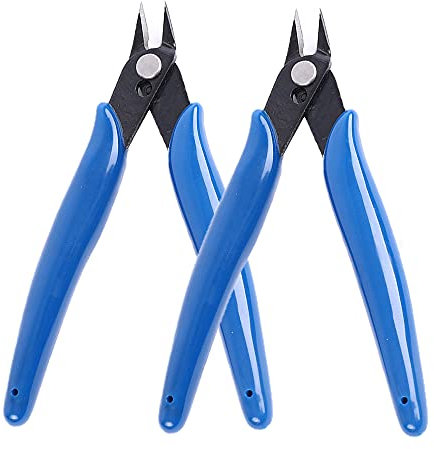 2 pezzi tronchesi filo tronchesi cavo elettrico di precisione rame plastica laterale forbici spogliarellista pinze diagonali bobina che fa strumento artigianato gioielli fai da te