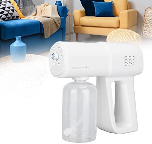 380ml Nanometer Spray Gun, Handheld Nanometer Sprayer Wireless USB Rechargeable Fine Mist Cleaning Atomizing Sprayer Hairdressing Nano Spray Gun for Home Room Office