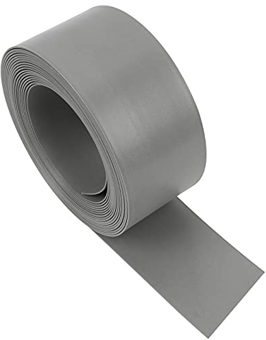Jiubiaz Rasenkante Kunststoff Mähkante Grau Länge 10 m, Höhe 12.5 cm, Beeteinfassung aus 100% recyceltem Plastik Beetumrandung
