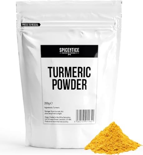 Spicentice Premium Turmeric Powder 200g - 100% Pure - Blended in UK, Additive & GMO Free - Made in BRCGS Grade AA Facility
