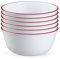 Corelle, Glasschüssel, 800 ml, Rot, 6 Stück