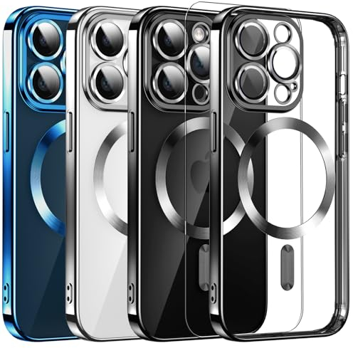 Clear Magnetisch für iPhone 12 Pro Hülle mit MagSafe [Original iPhone Äußere] [Kameraschutz Eingebaut] Durchsichtig Silikon Case Ultra Dünn [Niemals Gelb] Handyhülle Anti Fingerabdruck Schutzhülle