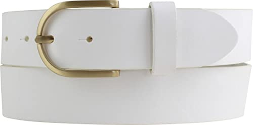BELTINGER Damen-Gürtel aus Vollrindleder 4 cm | Jeans-Gürtel für Damen 40mm | Vollleder-Gürtel mit goldener Gürtelschließe