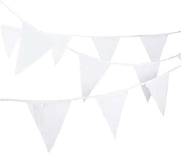 PORI 80M Weiß Rot Blau Gelb Grün Pennats Girlande Wimpelkette Fahnen Seidenstoff Banner Hochzeit Party Dekoration Wimpelkette