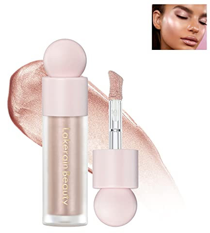 Highlighter Beauty Wall Smooth Shine Shimmer Radiant Liquid Face Highlighter Makeup Stick, Light Waterproof Cream Contour Face Glowing Illuminator Pen for Women Girl- 03 Rose Gold