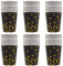 60 Pièces Gobelet Carton, Goblets Carton Jetables, Gobelets Carton Noel, Gobelets Jetable, Gobelets en Papier mit Pois Dorés, pour Café, Thé, Bboissons, Mariage, Fournitures Fête, 250ml (Noir)