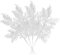 VEYLIN 10 plettri artificiali di foglie di Natale, foglie bianche glitterate per decorazioni per albero di Natale, ghirlande e festival