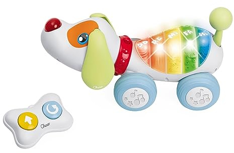 Chicco DogReMi elektronischer Ferngesteuerter Hund, interaktiver Hund, der bellen und spazieren geht mit Mini-Aktivitätszentrum, Licht und Geräuschen, 2-Wege-Fernbedienung – Spiele für Kinder 18