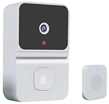 Oniissy Video Doorbell Wireless Doorbell Smarts Wireless Wifi Video Doorbell Phone Doorbell Intercom Security Camera Bell with Pir Motion Detection for Family Room Door White