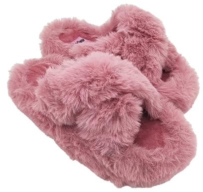 Amix Diamond Afrodite Ciabatte Donna Invernali in Memory Foam, Morbide Pantofole Pelose per Casa, Slippers con Pelo Invernale per Donna e Ragazza, Massima qualità, Massima Eleganza (Rosa, 40)