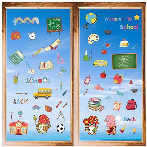 craspire 8 Stile Wandaufkleber, Schulanfang, Jahreszeitenbuch, Stift, PVC-Fensteraufkleber, Wasserdicht, Selbstklebend, Abziehen Und Aufkleben, Für Klassenzimmer, Schlafzimmer, Wohnzimmer, Geschäft