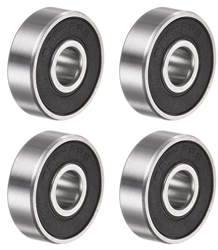 QUARKZMAN 4Stk 626-2RS Kugellager Tiefe Rillenkugellager Chromstahl Z3 Doppelt Gummi Gedichtetes Lager 6mm x 19mm x 6mm Bearing Rollenlager für Skateboard 3D Drucker Roller Inline Skates